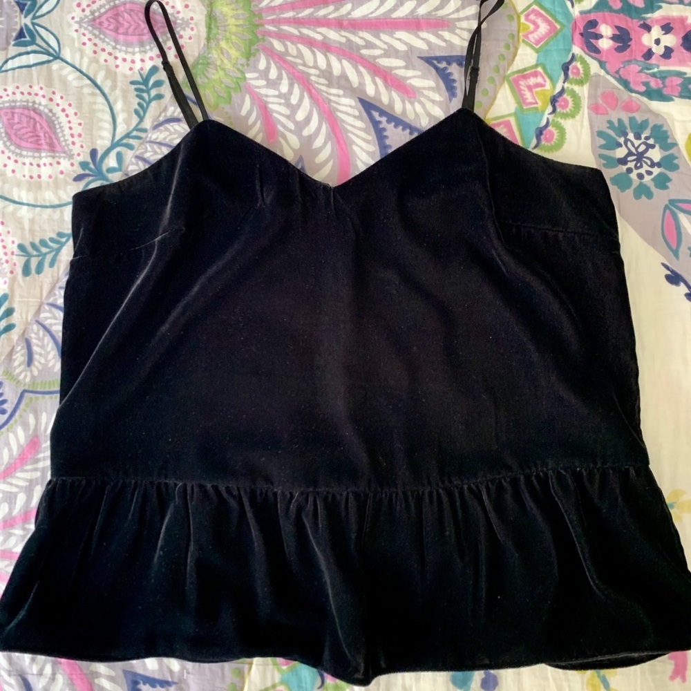J. Crew Black Velvet Camisole